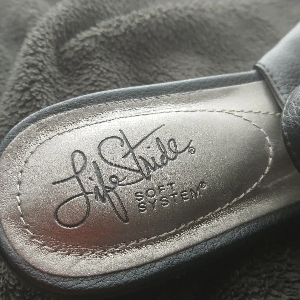 LifeStride Mimosa‎ Sandals 8.5W Black Slingback Comfort Career Professional